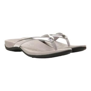 NWT Vionic Women's Silver Dillon Toe Post Sandals, Sz 7M